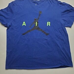 Nike Air Jordan Blue Jumpman Logo Graphic Tee Size 3 XL